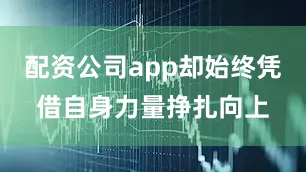 配资公司app却始终凭借自身力量挣扎向上