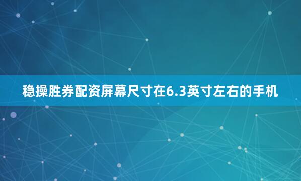 稳操胜券配资屏幕尺寸在6.3英寸左右的手机
